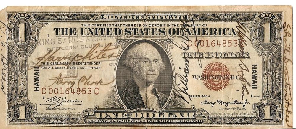 Short-Snorter-Question-Hawaii-$1-Silver-Certificate,-1935-A